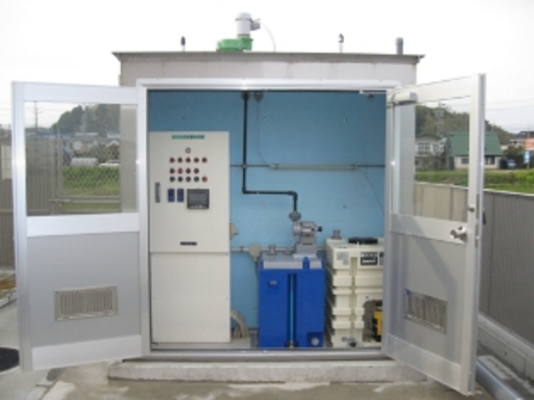 病院排水のｐH中和装置を設置（排水 pH中和処理）